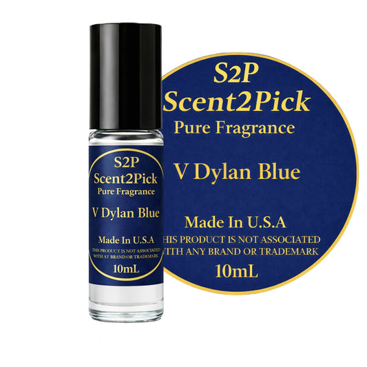 V Dylan Blue Inspired Roll-On Fragrance Oil 10ml – Alcohol-Free Long-Lasting Fresh Aromatic Scent