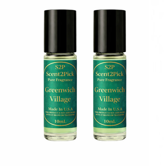 Greenwich Village Inspired Roll-On Fragrance Oil 10ml – Alcohol-Free Long-Lasting Men’s Amber, Vanilla, Musk & Jasmine Scent
