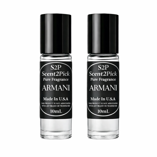 Armani Inspired Roll-On Fragrance Oil 10ml – Alcohol-Free Long-Lasting Men's Bergamot, Iris & Clary Sage