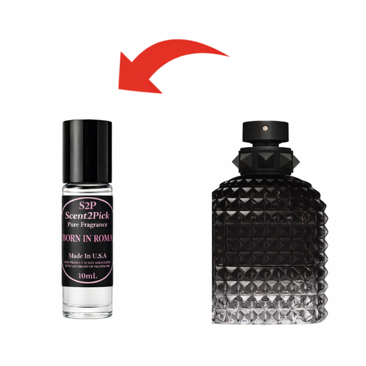 Born In Roma Inspired Roll-On Fragrance Oil 10ml – Alcohol-Free Long-Lasting Men's Ginger, Sage & Salt