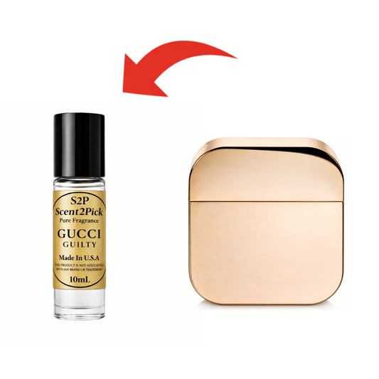 Gucci Guilty Inspired Roll-On Fragrance Oil 10ml – Alcohol-Free Long-Lasting Women's Pink Pepper, Bergamot & Mandarin Orange