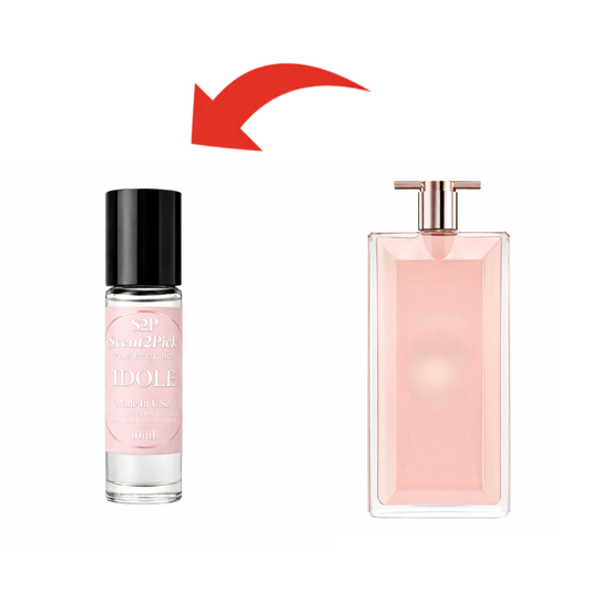 Idole Inspired Roll-On Fragrance Oil 10ml – Alcohol-Free Long-Lasting Women's Pear, Bergamot & Jasmine