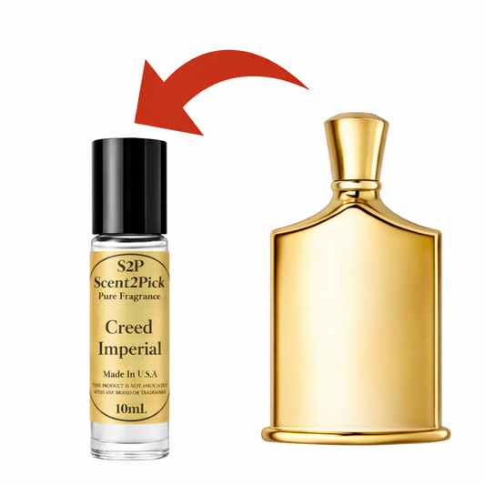 Creed Imperial Inspired Roll-On Fragrance Oil 10ml – Alcohol-Free Long-Lasting Bergamot, Lemon & Iris