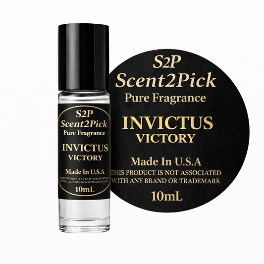 Invictus Victory Inspired Roll-On Fragrance Oil 10ml – Alcohol-Free Long-Lasting Men's Pink Pepper, Lemon & Lavender