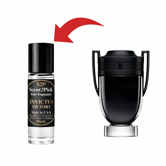 Invictus Victory Inspired Roll-On Fragrance Oil 10ml – Alcohol-Free Long-Lasting Men's Pink Pepper, Lemon & Lavender