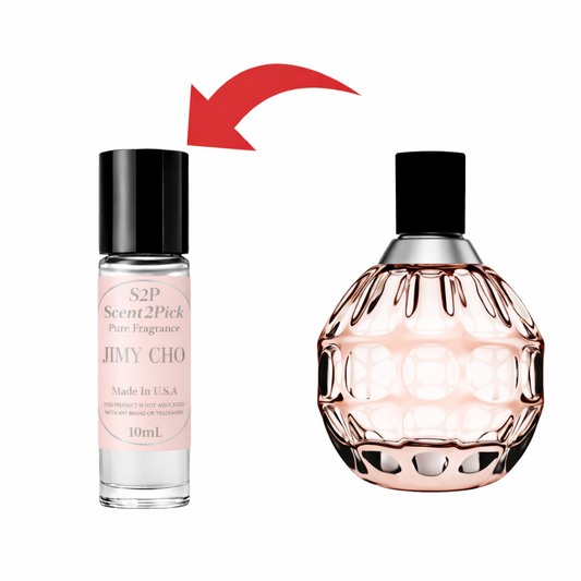 Jimy Cho Inspired Roll-On Fragrance Oil 10ml – Alcohol-Free Long-Lasting Women's Pear, Italian Orange & Toffee