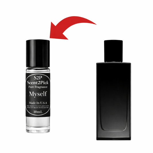 Myself Inspired Roll-On Fragrance Oil 10ml – Alcohol-Free Long-Lasting Men's Bergamot, Patchouli & Ambrofix