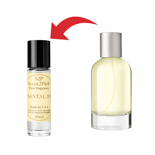 Santal 33 Inspired Roll-On Fragrance Oil 10ml – Alcohol-Free Long-Lasting Cardamom, Amber & Musk