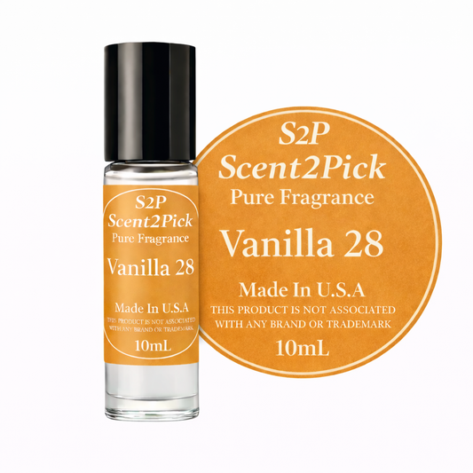 Vanilla 28 Inspired Roll-On Fragrance Oil 10ml – Alcohol-Free Long-Lasting Jasmine, Brown Sugar & Amber