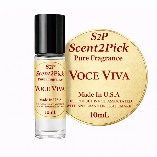 Voce Viva Inspired Roll-On Fragrance Oil 10ml – Alcohol-Free Long-Lasting Women's Italian Bergamot, Mandarin Orange & Vanilla