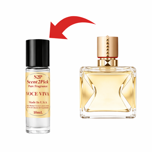 Voce Viva Inspired Roll-On Fragrance Oil 10ml – Alcohol-Free Long-Lasting Women's Italian Bergamot, Mandarin Orange & Vanilla