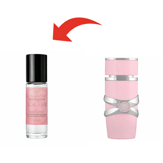 Yara Pink Inspired Roll-On Fragrance Oil 10ml – Alcohol-Free Long-Lasting Women's Bergamot, Pink Pepper & Jasmine